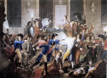 In der Nacht vom 9. auf den 10. Thermidor Jahr II: Im Rathaus erschoss Polizeibeamter Merda Maximilian von Robespierre