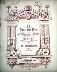 12 Lieder ohne Worte, begleitet auf dem Klavier von Felix Mendelssohn
