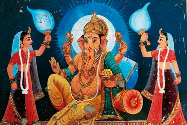 Darstellung von Ganesh, Benares, Indien