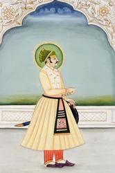 Miniaturmalerei von Maharaja Kishan Singh, Jaipur