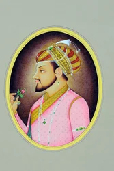 Miniaturmalerei des Mughal-Kaisers Shah Jahan