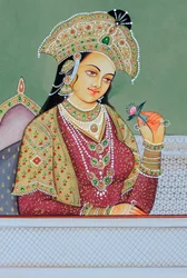 Miniaturmalerei der Mogul-Königin Mumtaz Mahal
