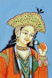 Miniaturmalerei von Mogulkaiserin Mumtaz Mahal