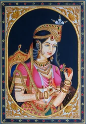 Porträt von Mumtaz Mahal auf Papier