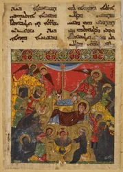 Die Geburt Christi und der Besuch der Heiligen Drei Könige. Eine apokryphe Darstellung der Geburt Christi