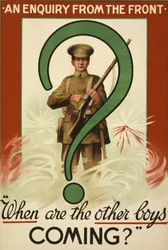 Rekrutierungsplakat des Großen Krieges, herausgegeben in Irland