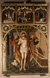 Christus im Martyrium - Altarbild der Schule von Bréa, Kirche der Heiligen Magdalena, Biot