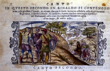 Angelique trifft auf einen Einsiedler, der den Kampf zwischen Renaud und Sacripant um das Pferd Bayard stoppen wird