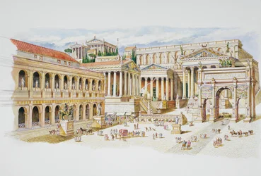 Forum Romanum (Farblithographie)