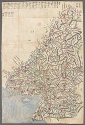 Eine Provinz von Korea, Karten der Provinzen von Korae, die Pistalstationen und Hauptwege zeigen