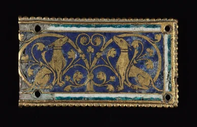 Plakette, wahrscheinlich von einem Reliquienschrein, ca. 1200-1250