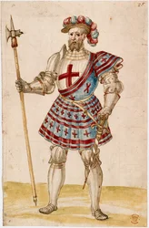 Ein Ritter mit Stangenhammer