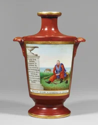 Vase mit Darstellung eines Saporoger Kosaken, ca. 1825