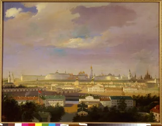 Blick auf den Kreml von Moskau vom Marsfeld (Bolotnaja)