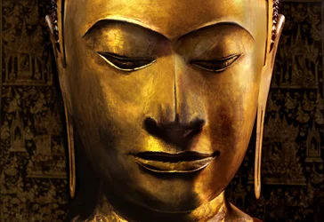 Kopf eines Buddha-Bildes