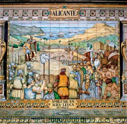 Karthager unter der Führung von Hamilkar und seinem Sohn Hannibal und die Gründung von Alicante