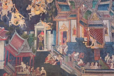 Wandmalereien in der Buddhaisawan-Kapelle, Palast von Wang Na