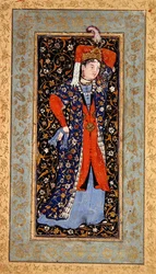 Tänzerin mit Taschentüchern in jeder Hand, ca. 1560
