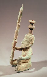 Krieger, Dong-son-Zivilisation, aus Vietnam (Bronze)