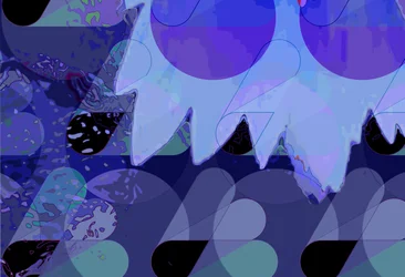 Wasserlilie vertikal 3 abstrakt