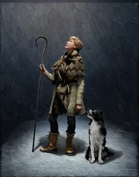 Schäfer mit einem Border Collie