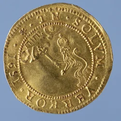 4-Pfund-Schottland (Hutstück) von James I., Münzstätte Edinburgh, 1591 (Rückseite) (Gold)