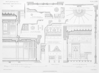 Innendekorative Details von Holmwood, Glasgow