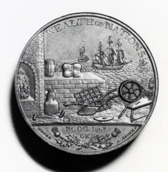 Schottischer Penny zur Erinnerung an Adam Smith (Rückseite), 1797 (Kupfer)