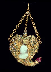 Medallion mit einem Kameenporträt von Maria Stuart, späte 16. Jahrhundert