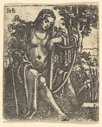 Frau mit Harfe, 1520-25