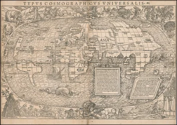 Weltkarte von 1532 von Sebastian Münster