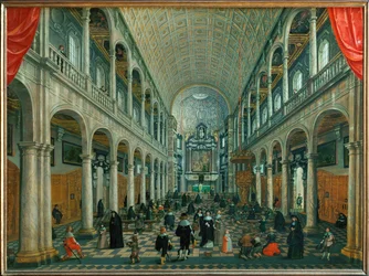 Innenraum der Jesuitenkirche in Antwerpen, Belgien