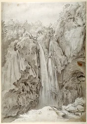 Felsen und Wasserfälle des Aniene bei Tivoli