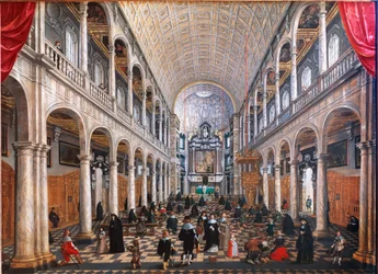 Ansicht des Inneren der Jesuitenkirche in Antwerpen