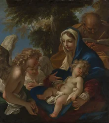 Die Heilige Familie mit Engeln, ca. 1700
