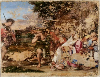 Anbetung der Hirten (nach der Reinigung, vor der Restaurierung) 1510