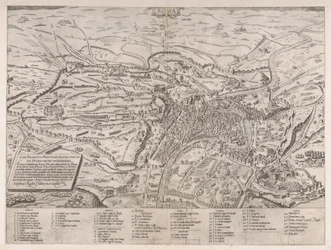 Speculum Romanae Magnificentiae: Blick auf Rom von Norden, 1561