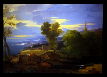 Ochsen in einer pastoralen Landschaft
