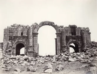 Hadrianischer Bogen in Jerash, 1867