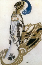 Kostümentwurf für Salome aus dem Ballett