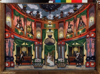 Dekorvorbereitung für die Oper "Die Geschichten von Hoffmann" von Jacques Offenbach