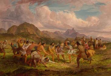 Ballspiel unter den Sioux-Indianern, 1851