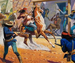 Unidentifizierte Szene mit Indianern