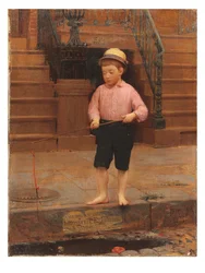 Junge beim Angeln in der East 10th Street 58 ½, 1871