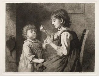 Die erste Stickerei, 1884