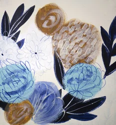 Abstrakte blaue Blumen