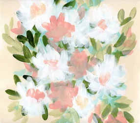 Pastellfarbenes florales Abstrakt