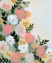 Zarte Pastellblumen
