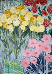 Lebendige Gartenblüten