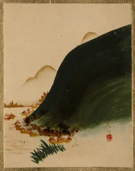 Berge und Häuser
